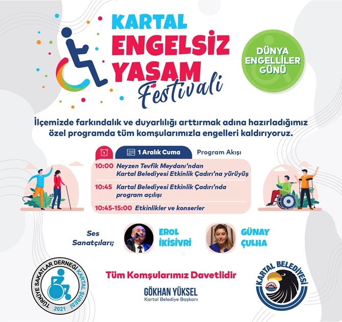 KARTAL BELEDİYESİ’NDEN ‘ENGELSİZ YAŞAM FESTİVALİ’