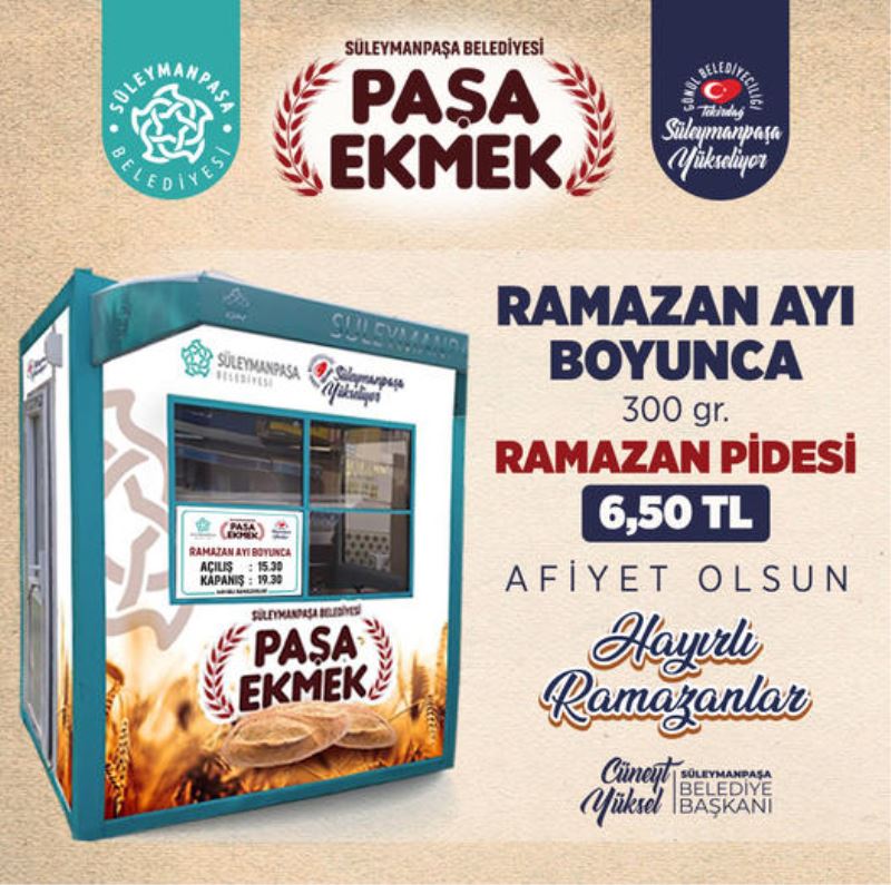 Paşa Halk Ekmek büfelerinde ucuza Ramazan pidesi satışı başladı