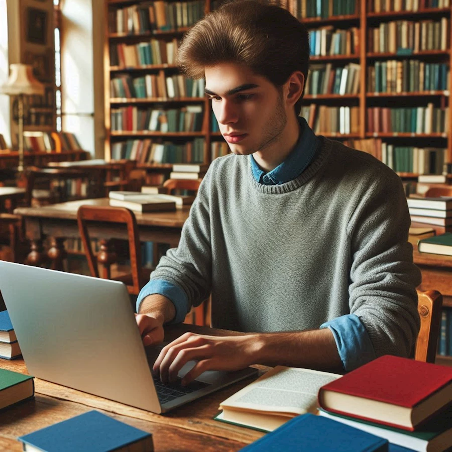 Yüksek lisans programları eğitimi alan bir öğrenci