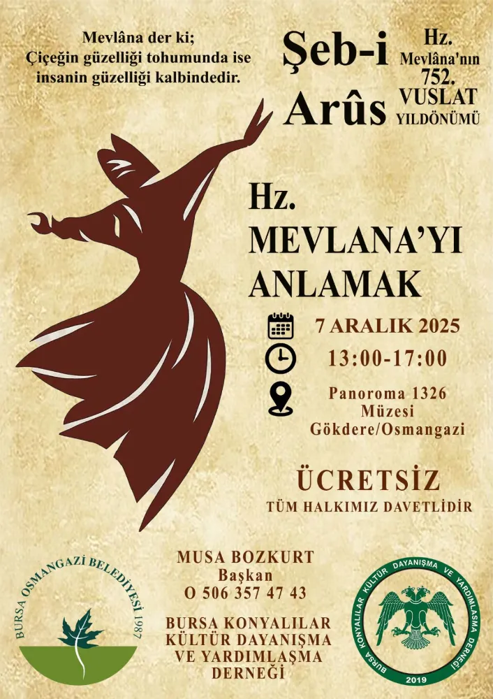 Bursa’da Şeb-i Arûs Programı Gazze Temasıyla Düzenleniyor