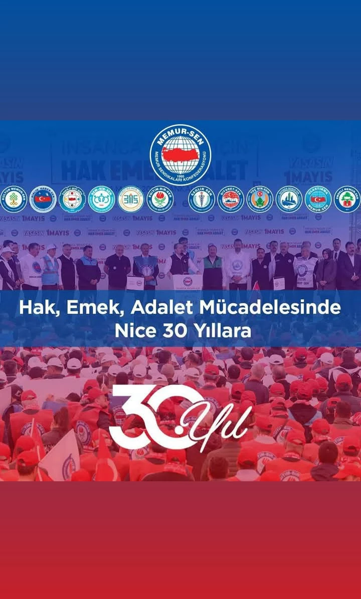 Memur-Sen 30. yıl kutlaması, kalabalık yürüyüş ve liderlerin konuşmaları