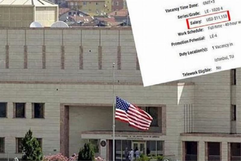 ABD Istanbul Baskonsoloslugu 99 bin lira maasla eleman ariyor